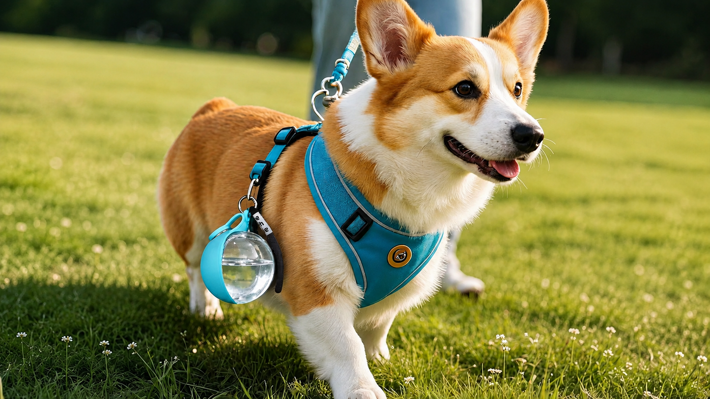Bouteille d’Eau 2-en-1 pour Chien | Hydratation Facile Partout