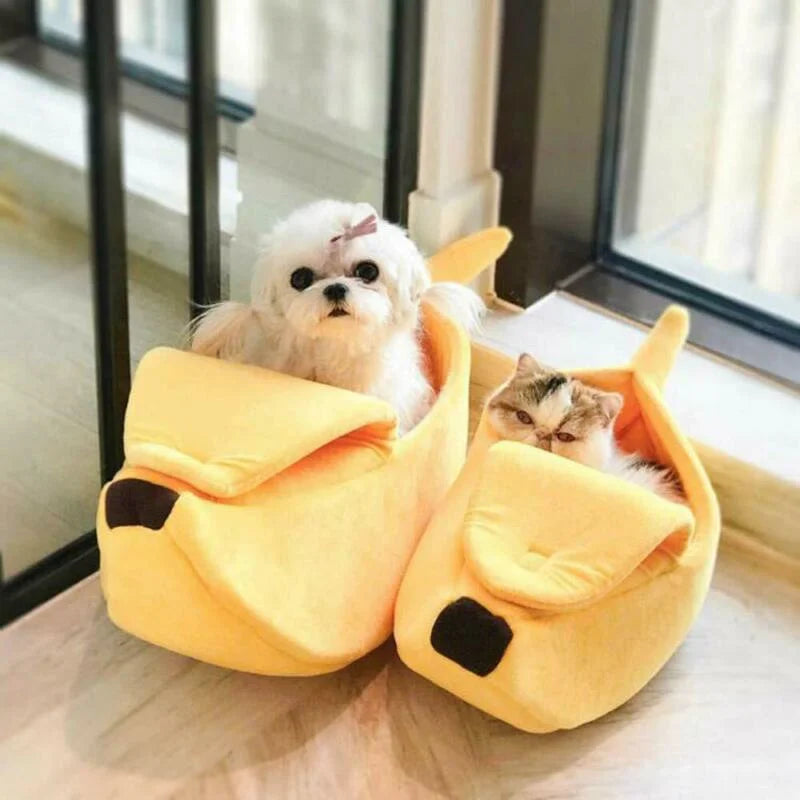 Lit Banane Confortable pour Chien et Chat – Couchage Douillet